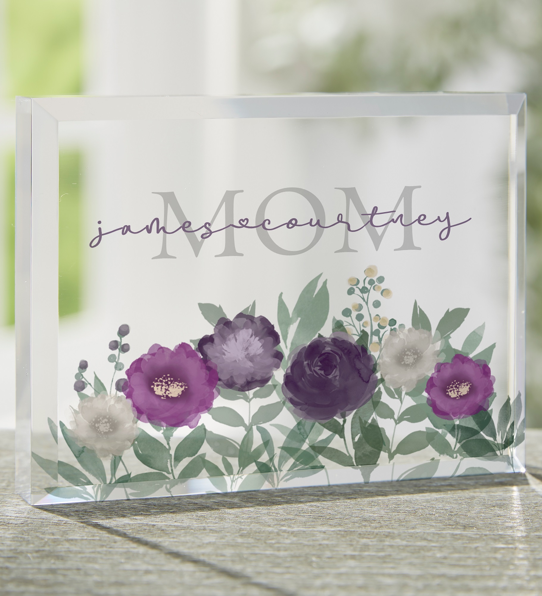 Floral Love For Mom Personalized Colored Keepsake